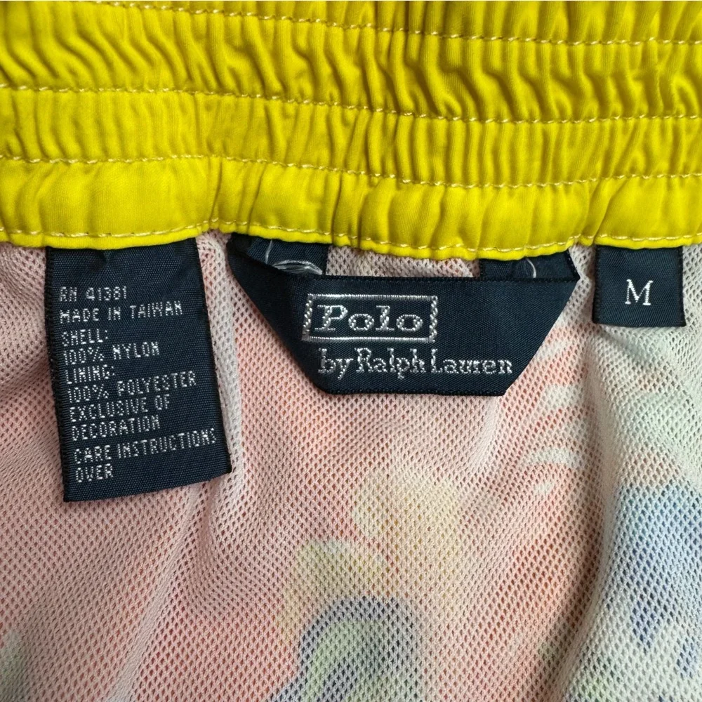 Polo Ralph Lauren Men's‎ Swim Trunks M Orange Tropical Fish Coral Beach Swimwear